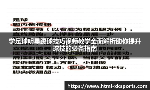 学足球明星踢球技巧视频教学全面解析助你提升球技的必备指南